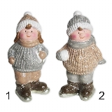Děti keramika 12,6cm natural mix