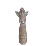 Anděl polyresin 18cm natural/stříbrná