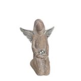Anděl polyresin 15,5cm natural/stříbrná