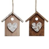 Budka závěs dřevo 2ks/8cm natural