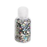 Glittry větší 30g stříbrná
