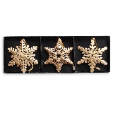 Vločky závěs kov 3ks/8cm zlatá