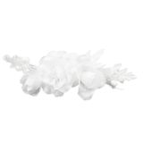Květinová dekorace textil 22cm bílá
