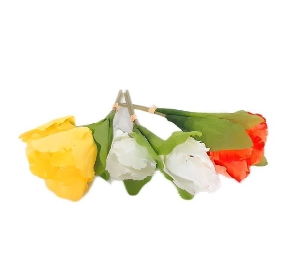 Tulipán umělý 2ks/25m mix žlutá/červená/bílá