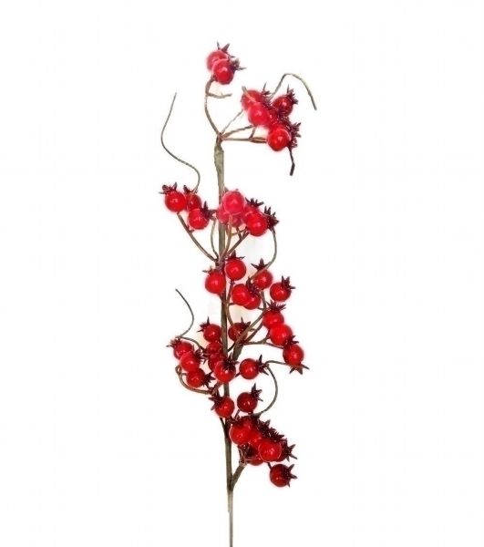 Jeřabiny větev pvc 50cm červená
