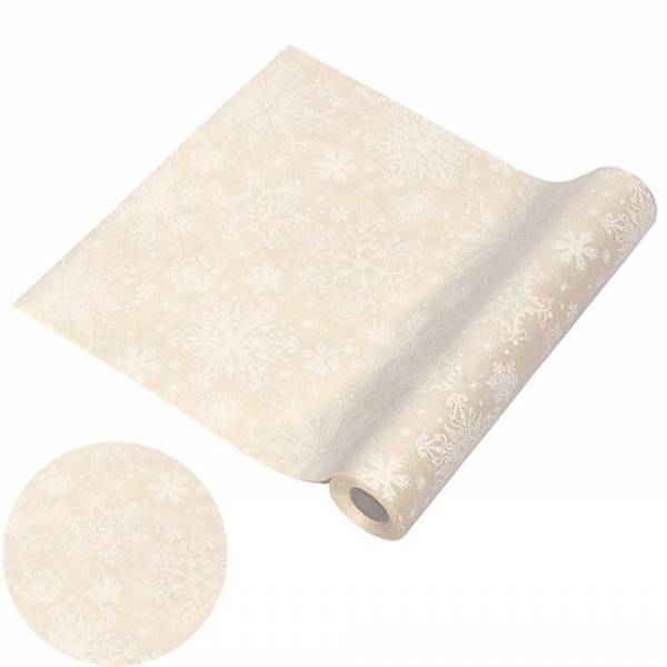 Látka samet vánoční 36cm/5m krémová
