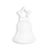 Zvonek porcelán 9cm bílá