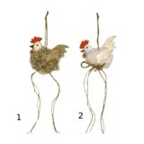 Slepička závěs textil 11cm mix