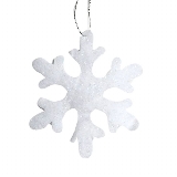 Vločka vlna 6ks/12cm bílá