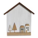Domek dřevo 20,8cm bílá