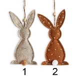 Zajíc závěs filc 14,5cm mix