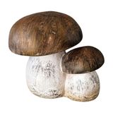 Hříbky keramika 16,5cm hnědé