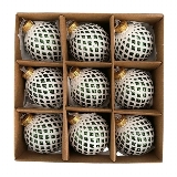 Koule sklo 9ks/6cm zelená