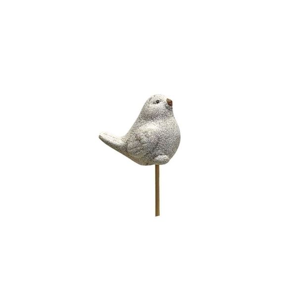 Ptáček zápich keramika V4,7/23cm šedá